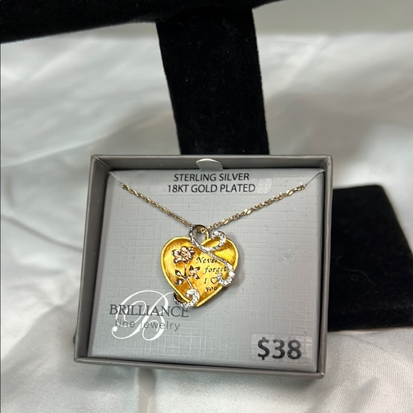 Gold and Silver Heart Necklace - Picture 2 of 3